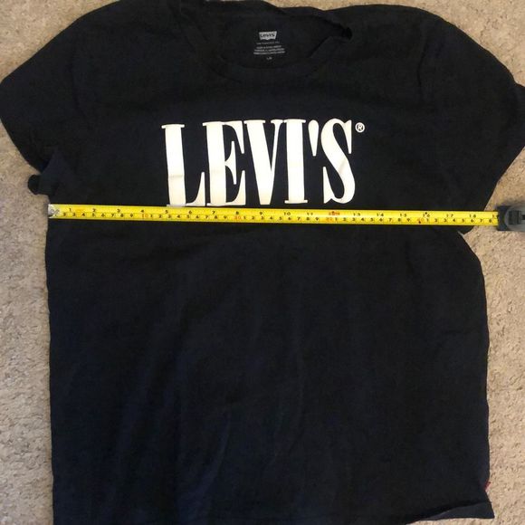 Levi's Perfect Tee Serif Logo T-Shirt Women's Size Large - Picture 11 of 12